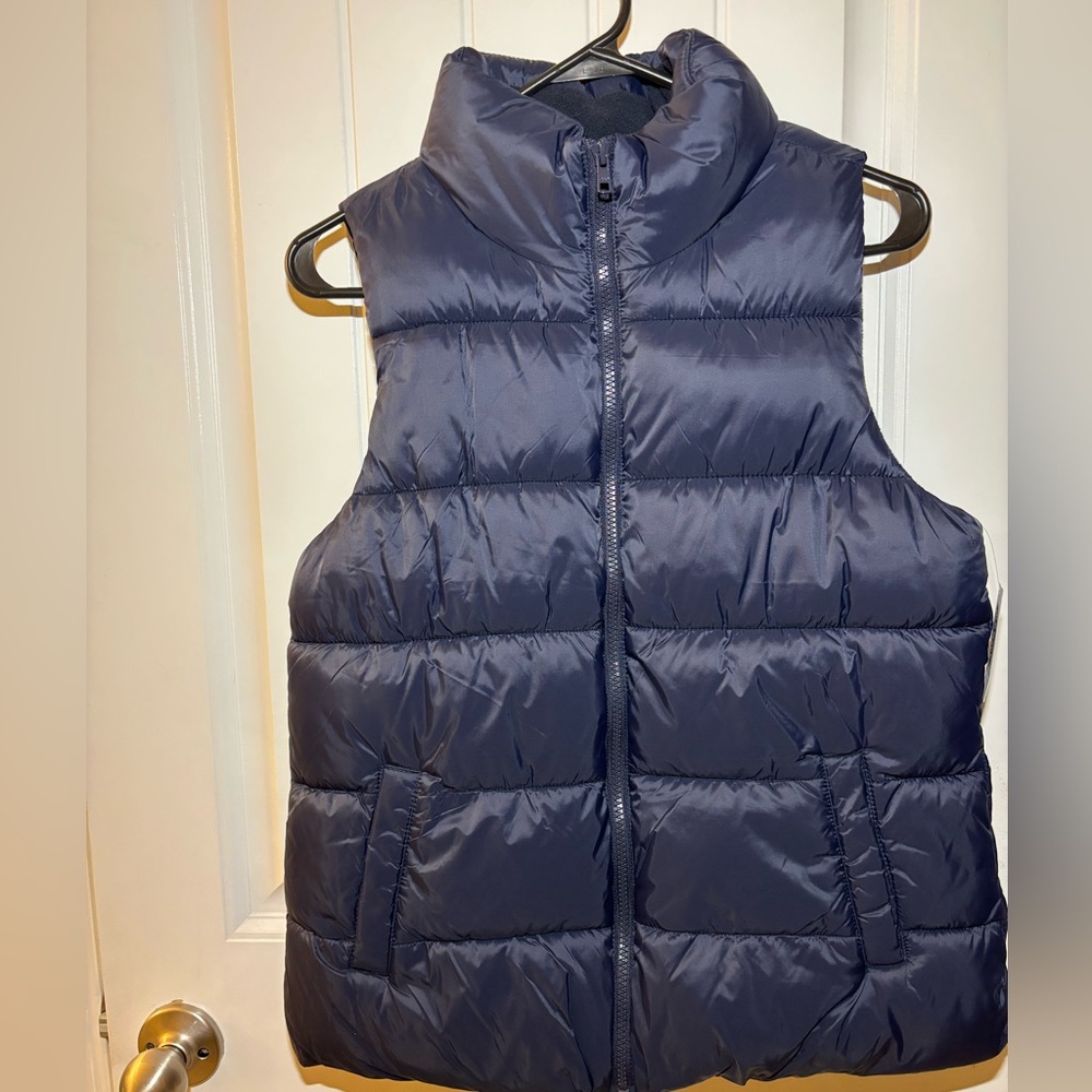 NWT Women’s Old Navy Vest Size Small Navy Outdoor Fall Football Cowboys Bears